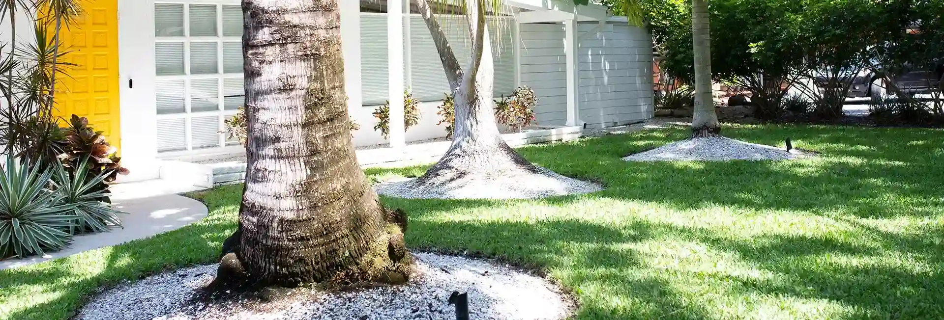 Residential home with a freshly manicured lawn