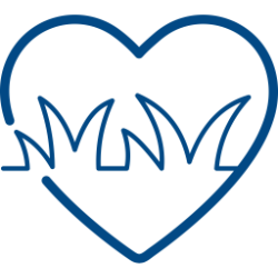 Heart icon with grass inside.