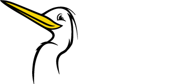 heron logo white