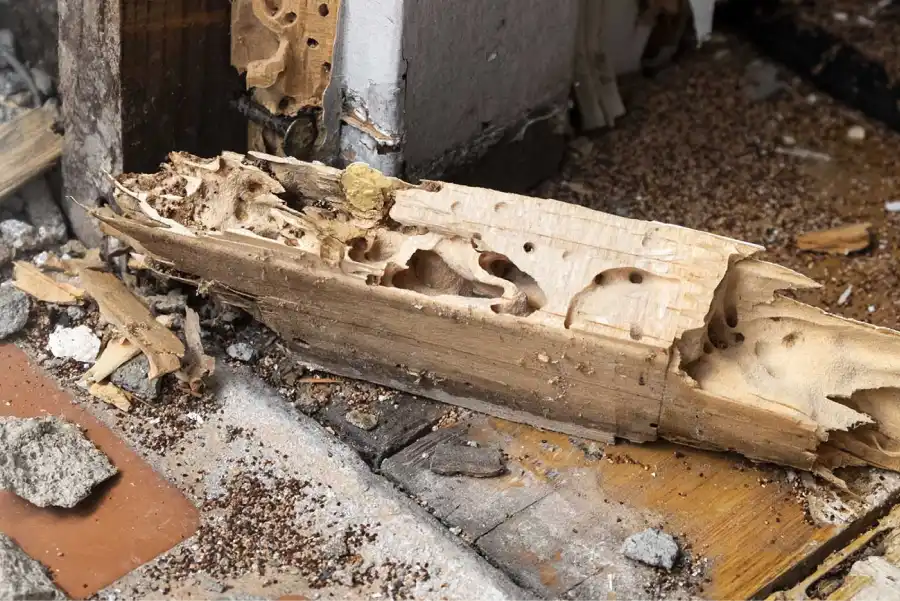 home-termite-damage Termite damage in a Florida home. Call Heron Home & Outdoor if you suspect you have termites.